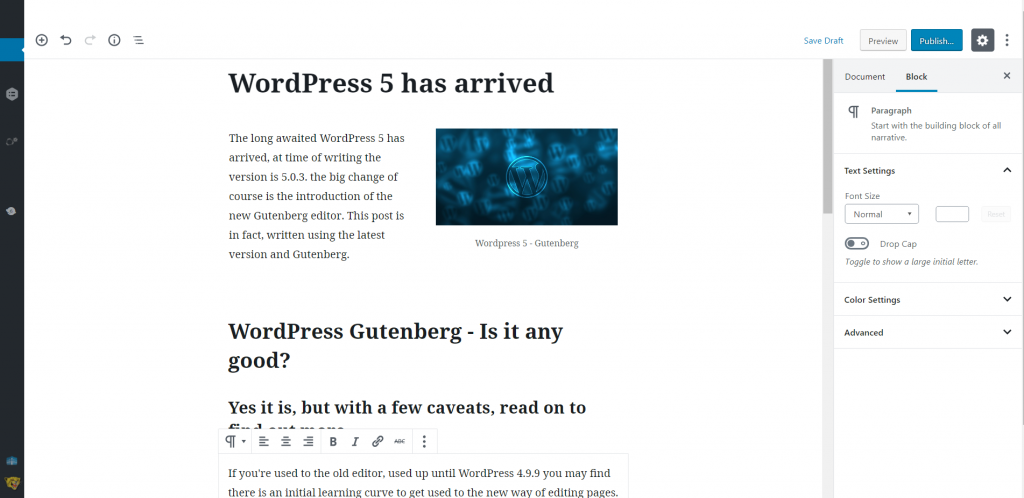 WordPress Gutenberg is it any good